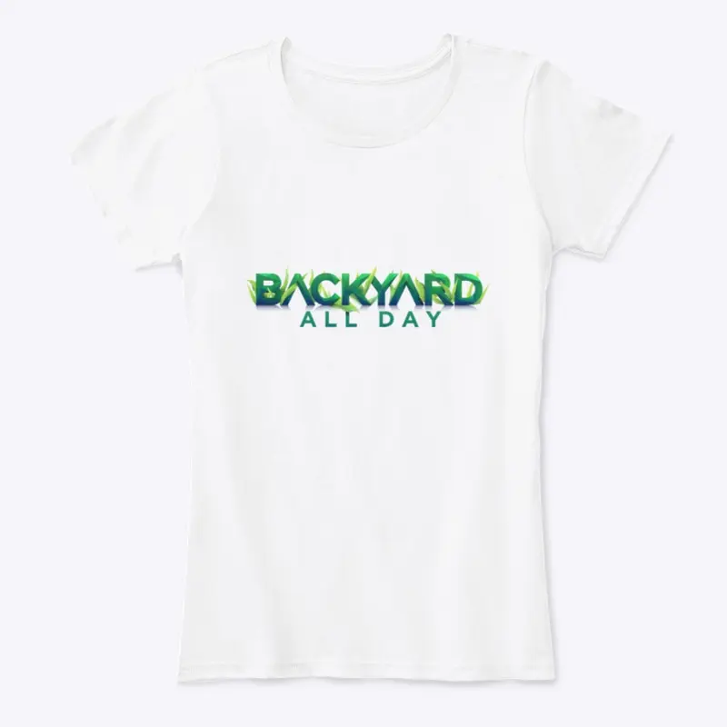 Backyard All Day T Shirt - Green Logo