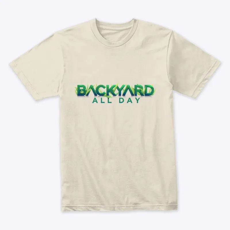 Backyard All Day T Shirt - Green Logo